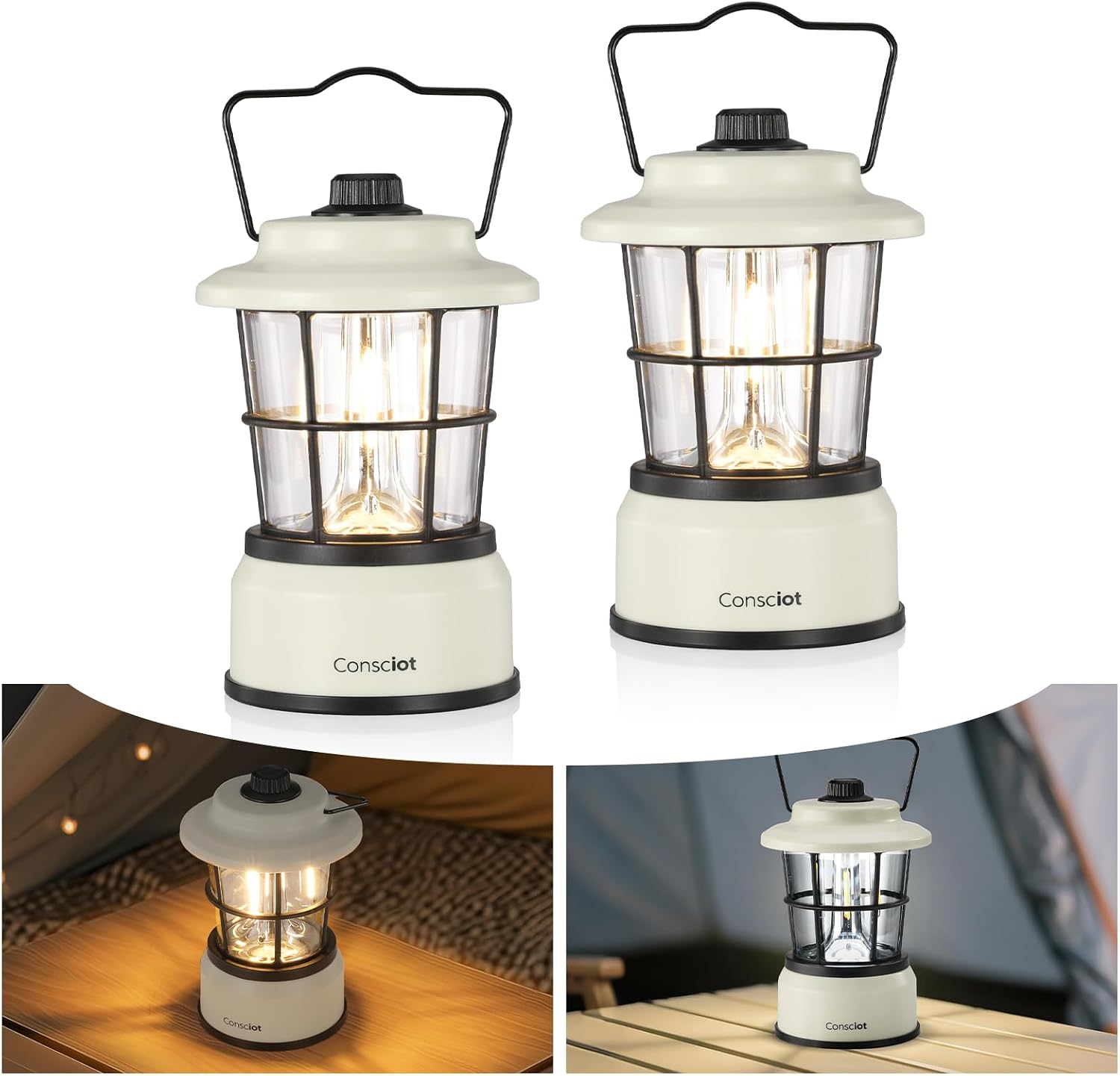 Consciot CL1 Mini Dual Light Sources LED Lantern, Battery Powered Lamp