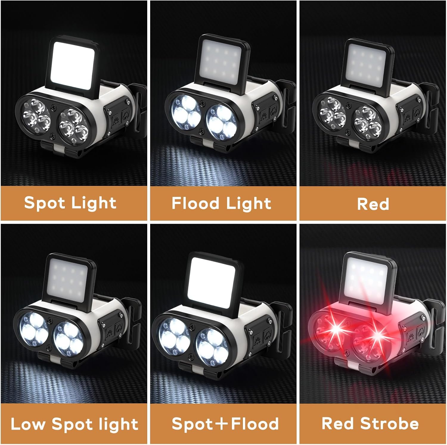 Foleto 2 Pack Hat Clip Light, Waterproof and Dust-Resistant Design