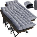 Slsy 2 Pack Folding Camping Cot for Adults with Mattress & Carry Bag