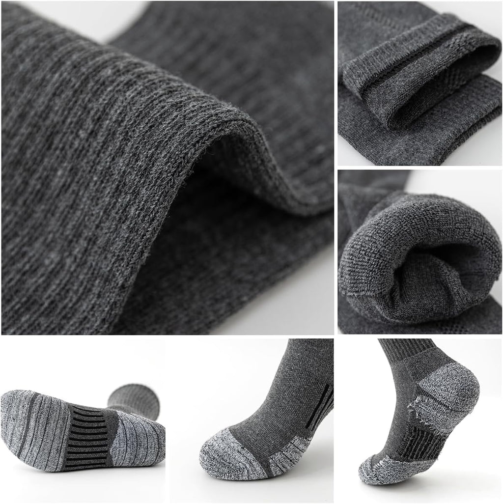 JOYNÉE 8 Pairs Mens Athletic Crew Socks Cushion Running Work Breathable Outdoor Socks for Men