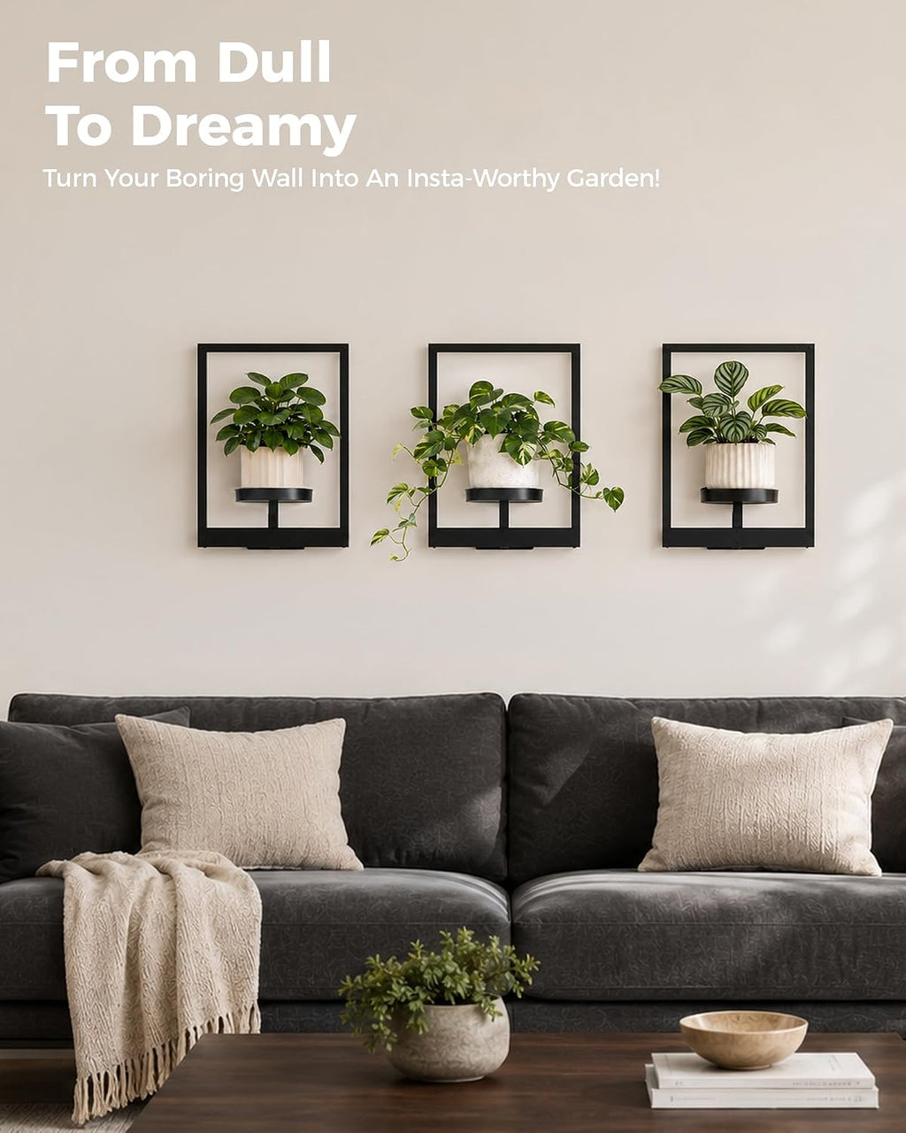 Bamworld Hanging Planters for Indoor Plants Wall Decor Living Room