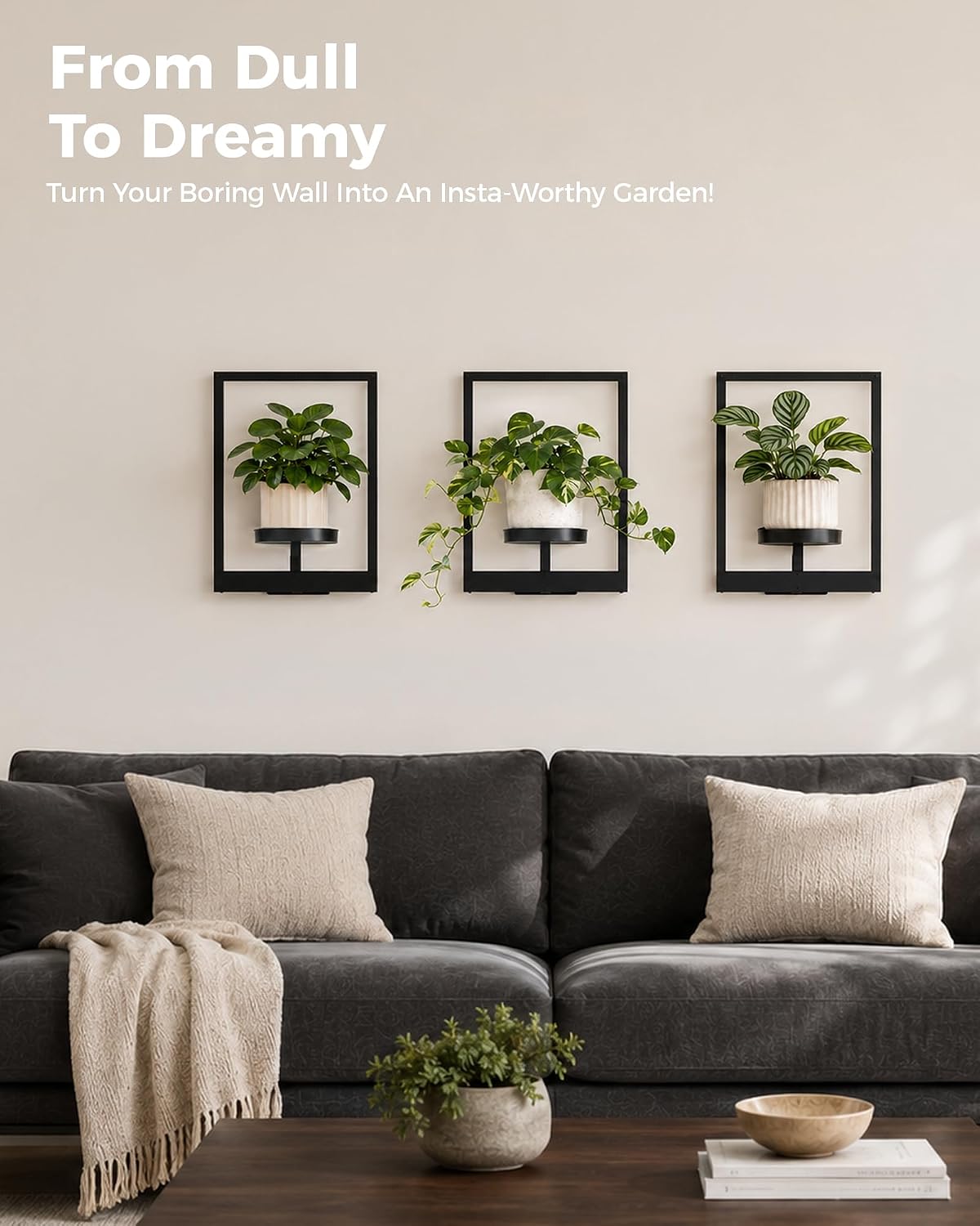 Bamworld Hanging Planters for Indoor Plants Wall Decor Living Room