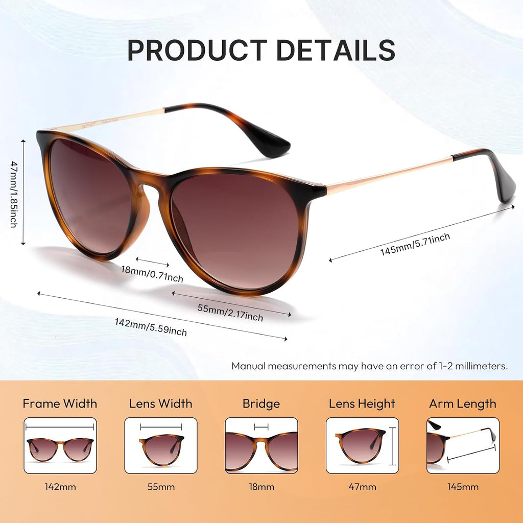 EFE Bifocal Reading Sunglasses for Men and Women, Sun Readers with UV400 Protection, Dual Vision Distance and Reading Glasses