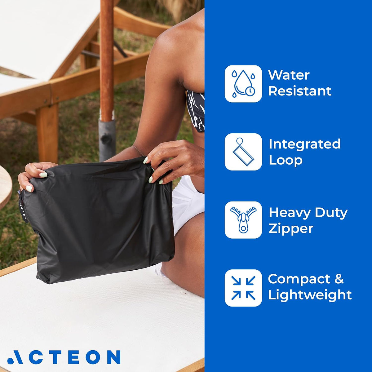 Acteon Wet Dry Bag for Gym Clothes & Swim, Water-Resistant Pouch - Operator