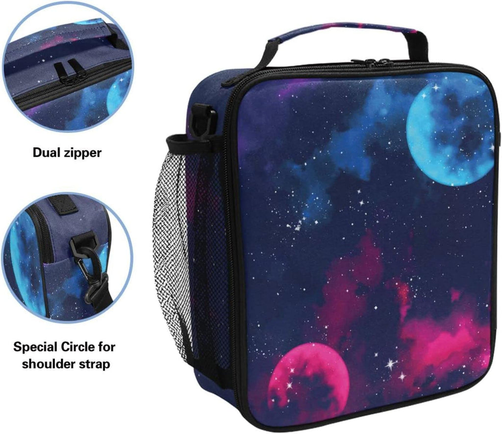 Galaxy Lunch Box Insulated Lunch Bag Cooler Tote Bag