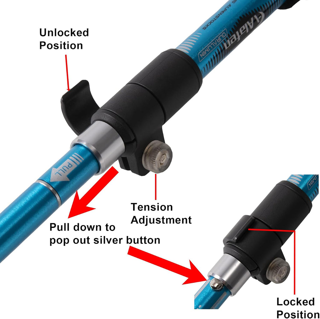 A ALAFEN 7075 Aluminum Folding Hiking Pole