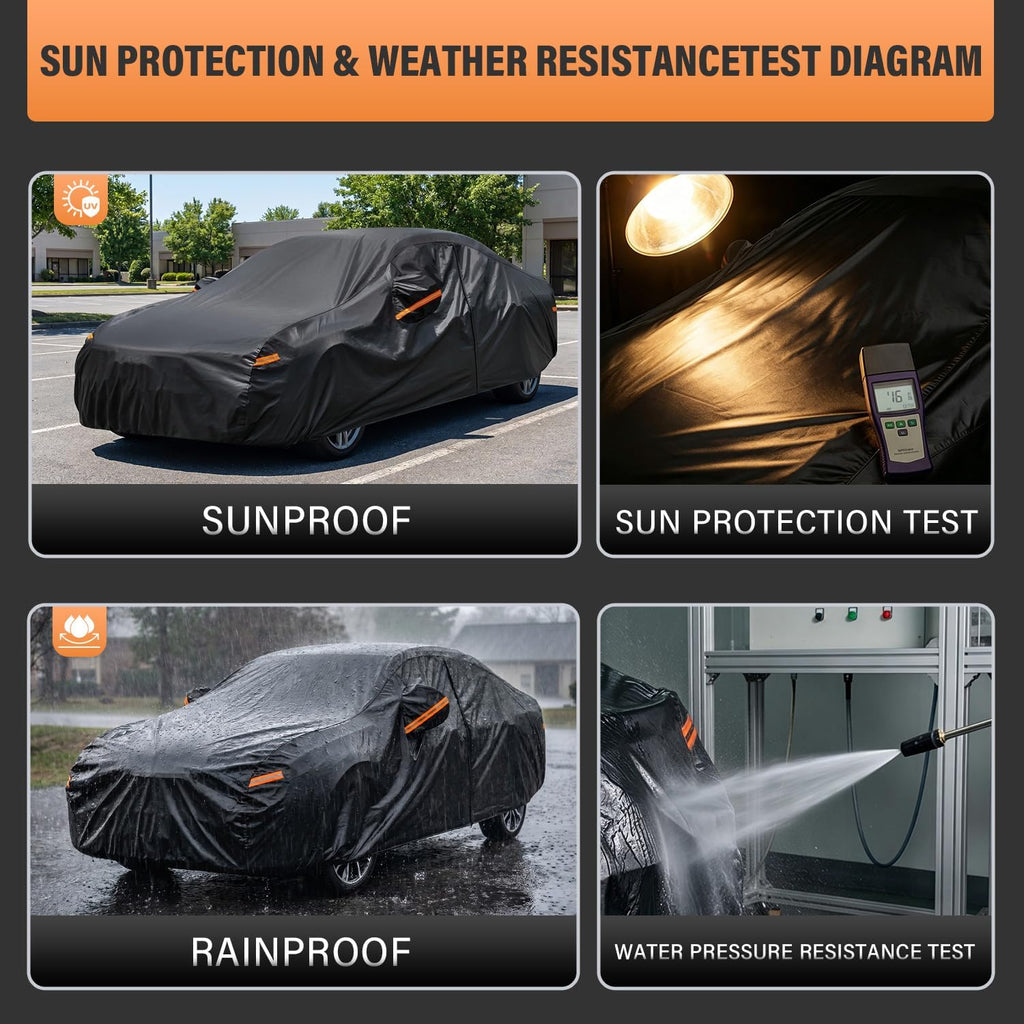 Kayme Sedan Car Cover Waterproof All Weather - See Size Chart - Size A4
