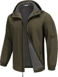 COOFANDY Men's Hooded Softshell Jacket Waterproof Fleece Lined Windbreaker Lightweight Outdoor Hiking Jacket