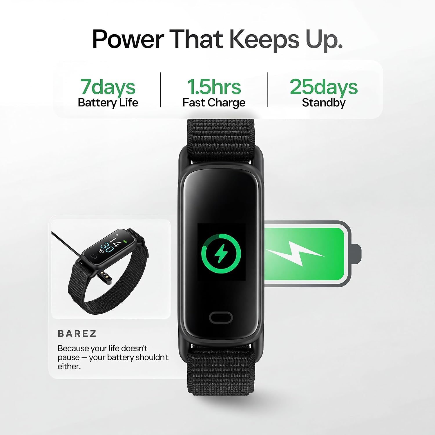 Lightweight Activity & Fitness Tracker with Subscription-Free App Control, AI Sleep Insights, 24/7 Heart Rate & Blood Oxygen Tracking, 16 Sport Modes, Waterproof Smart Watch for Men & Women