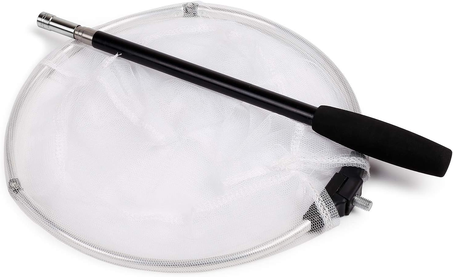 RESTCLOUD Insect and Butterfly Net with 12" Ring, 24" Net Depth, Handle Extends to 59 Inches