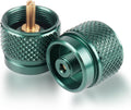 Camping Stove Adapter 1 Lb Propane Small Tank Input EN417 Lindal Valve Output Outdoor Cylinder LPG Canister Adapter for Outdoor Backpack Hiking 2PCS