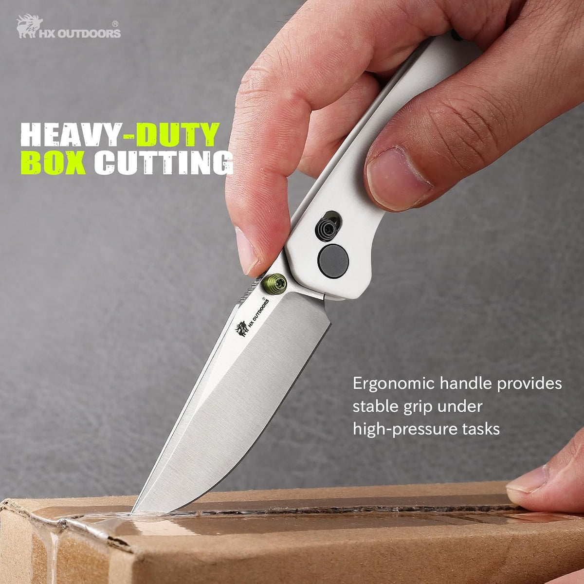 HX OUTDOORS 2.96"" Folding Knife Crossbar Lock 14C28N Blade G10 Handle