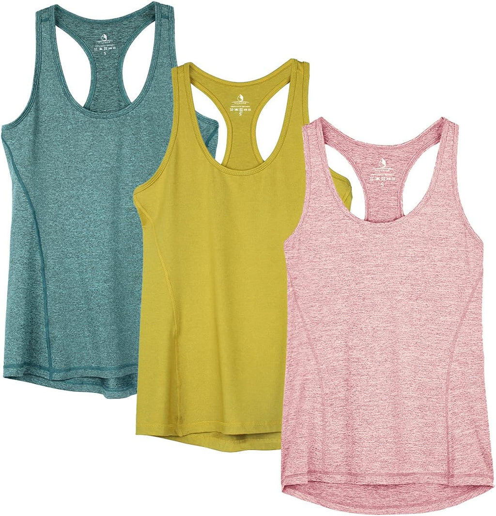 icyzone 3 Pack Women's Racerback Workout Tank Tops