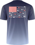 Pudolla Men's Fishing Swim Graphic Shirts Short Sleeve Sun Protection UV UPF 50+ SPF Tee Quick Dry Lightweight Water Tops