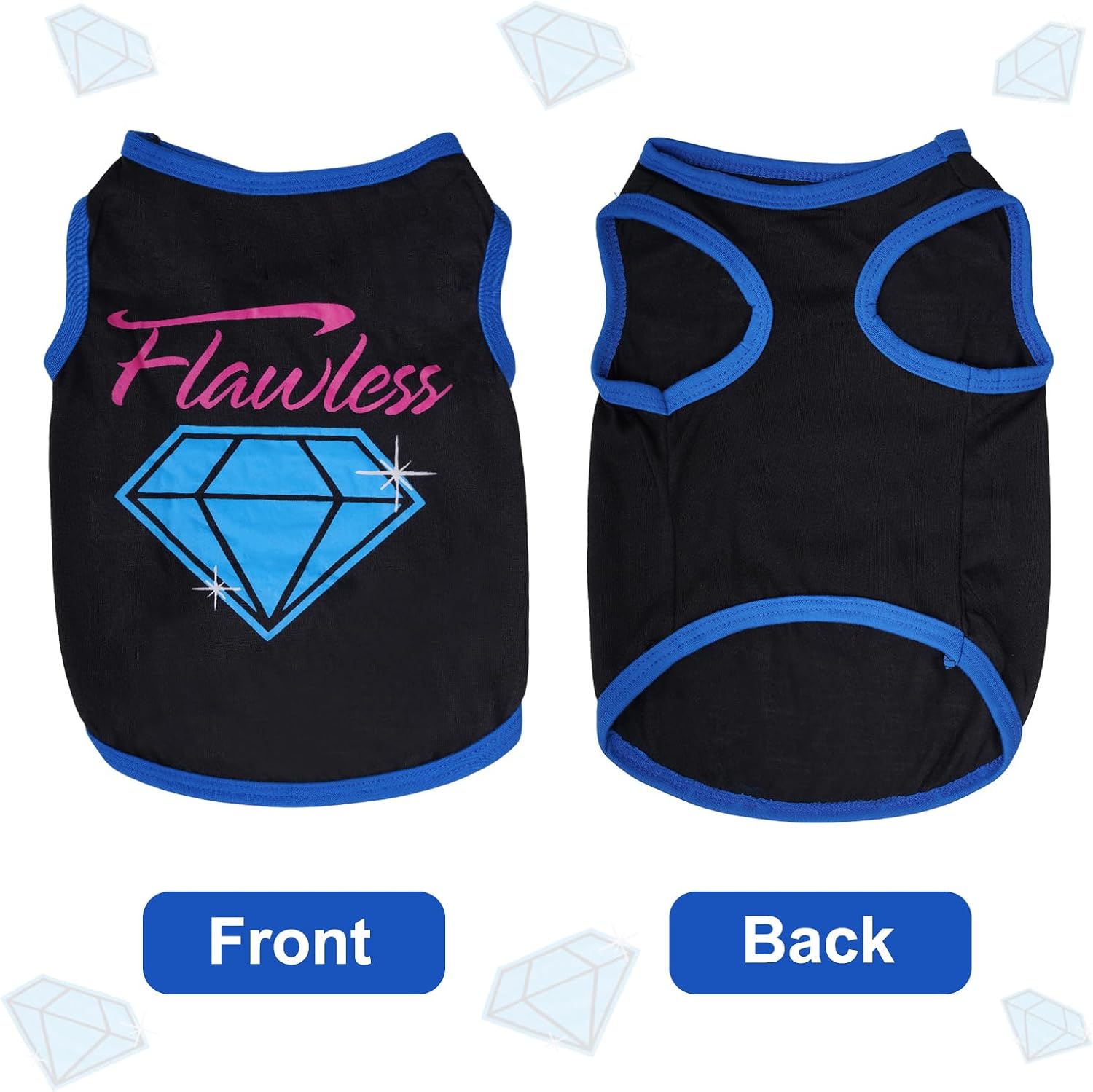 hoyuwak 8 Pieces Pet Shirts Funny Dog Printed Clothes Dog Sleeveless Vests