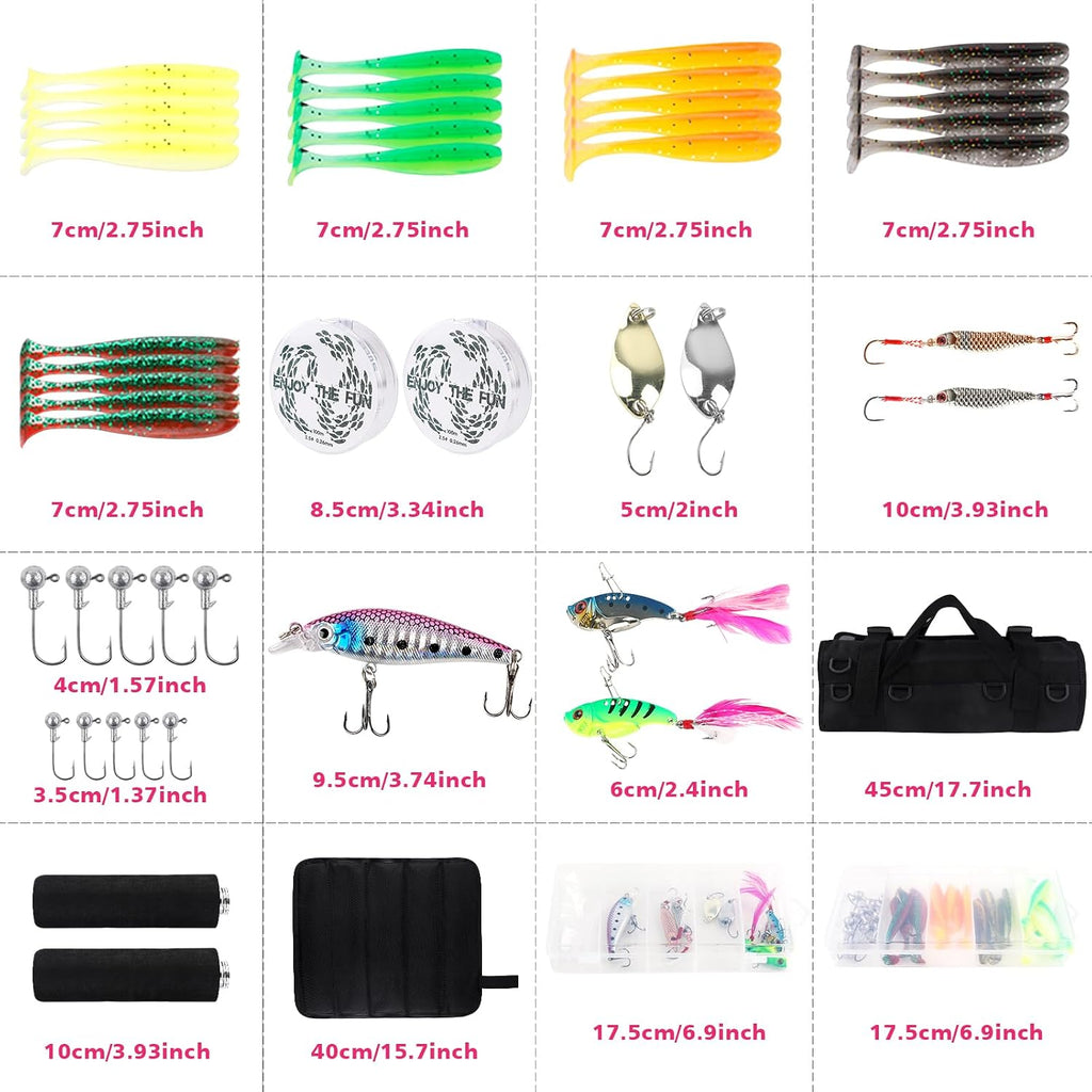 2PCS Telescopic Fishing Rods and Reels Combo Set Portable Fishing Pole