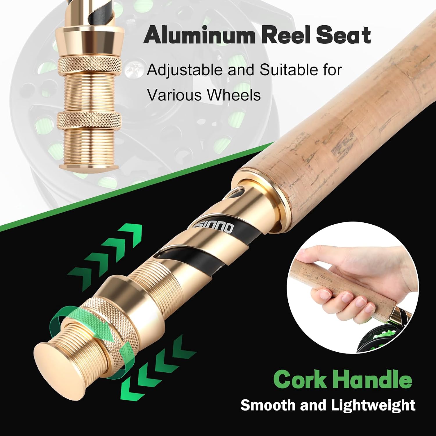 PLUSINNO Fly Fishing Rod and Reel Combo Kit, Fly Fishing Rod for Starters