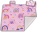 Extra Large Picnic Blanket Waterproof Beach Blanket 80"x 80" Outdoor Camping Mat Foldable Outdoor Blanket Picnic Mat Suitable for Park, Indoor Crawling, Lawn, Garden, Patio, Music Festival(Rainbow)