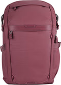 VANGUARD VEO Metro B25L Camera & Everyday Backpack (Magenta) – Fits 70–200mm Attached, 16" Laptop Storage, Convertible Daypack Design, Carry-On Ready