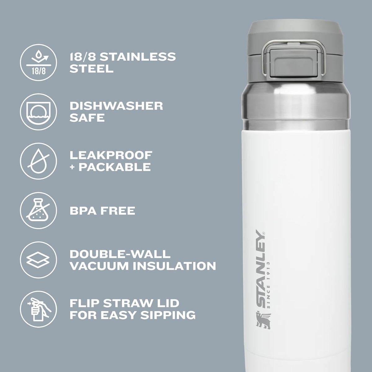 STANLEY Quick Flip GO Bottle, 24 oz, Black 2.0