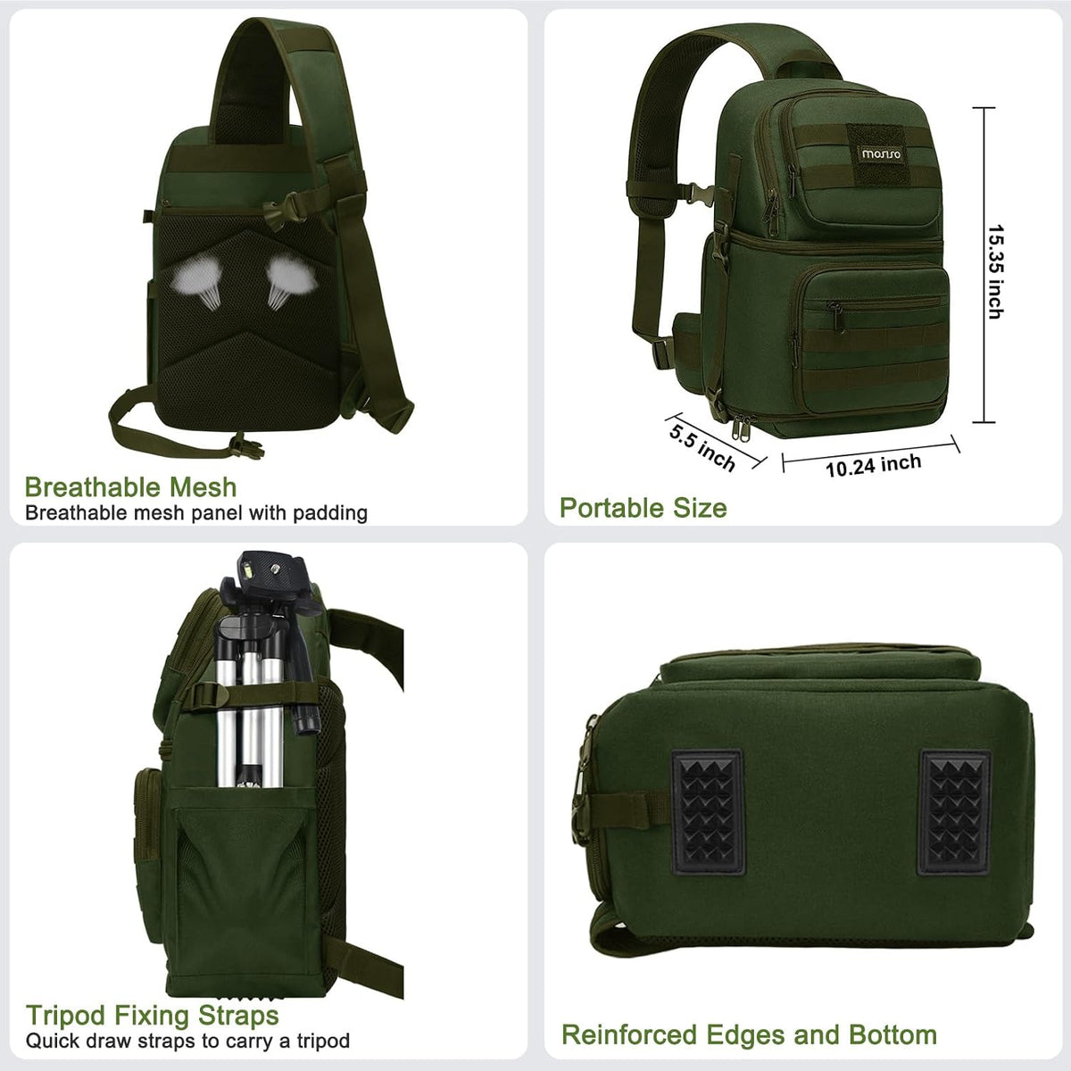 MOSISO Camera Sling Bag, Tactical Camera Crossbody Bag Case Photography