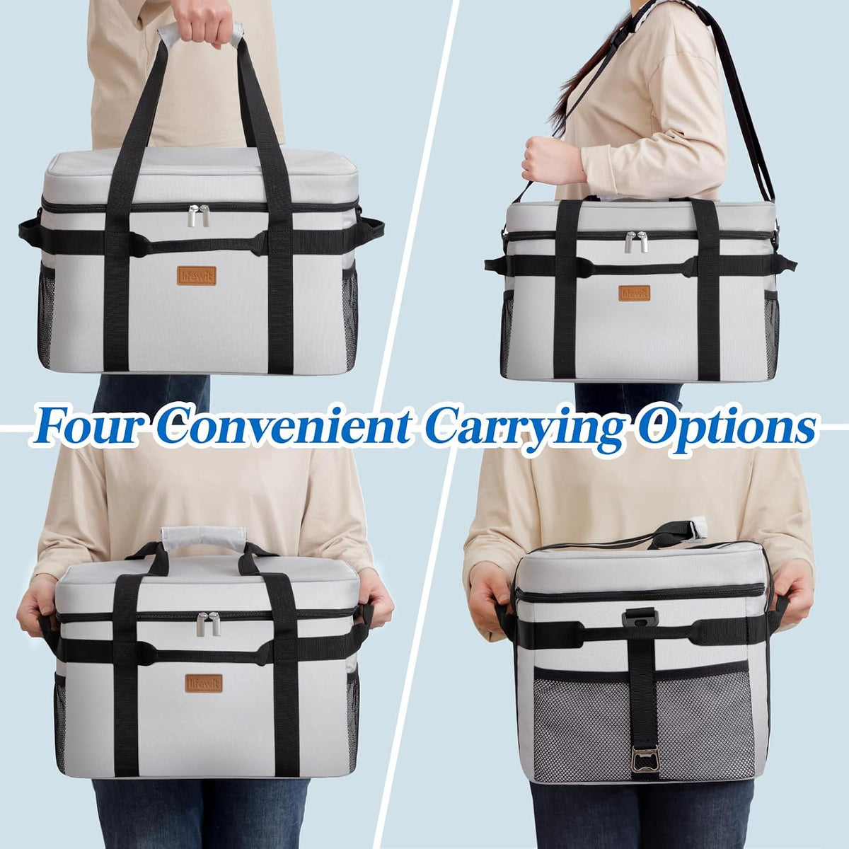 Lifewit 30/48/72 Can Soft Cooler Bag, Large Insulated Picnic Lunch Bag Box