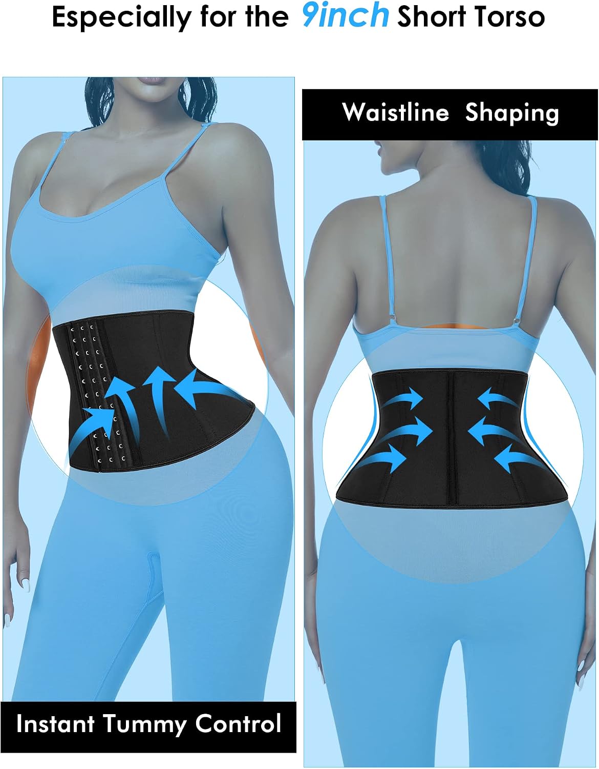 Short Torso Waist Trainer for Women Faja Body Shaper