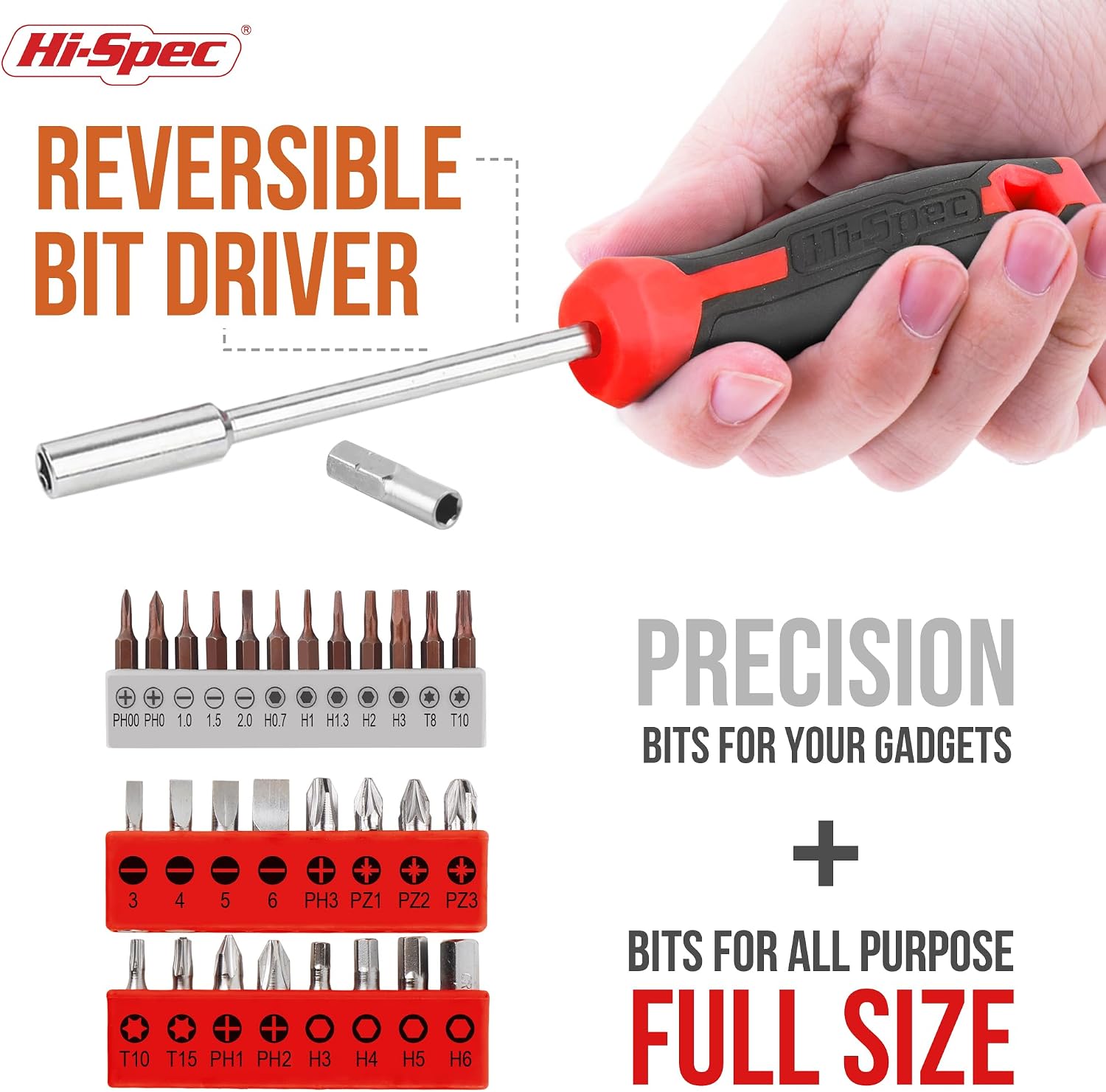 Hi-Spec Household Starter Tool Kit with Compact Carry Toolbox, Red