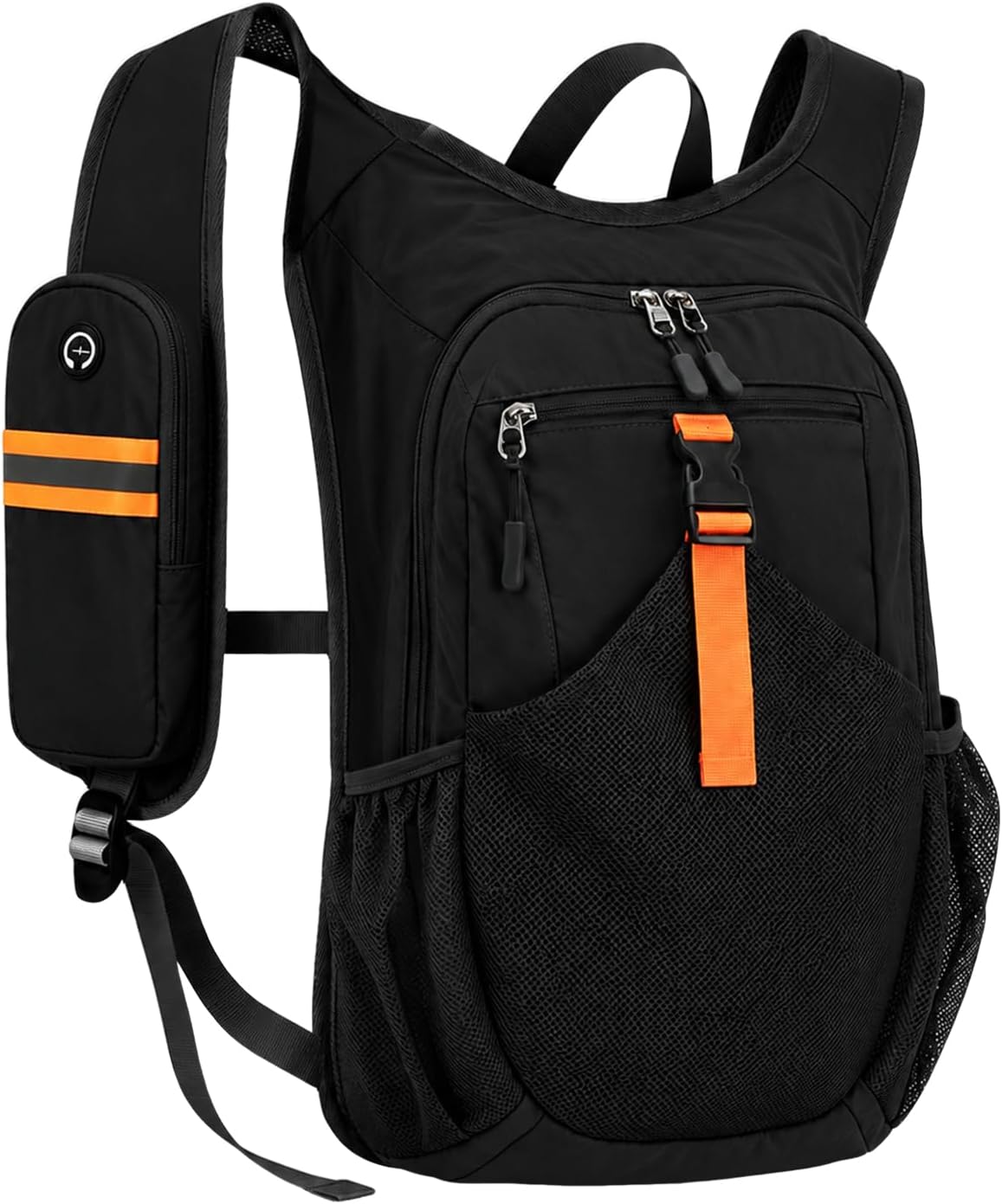 15L Small Hiking Backpack, Lightweight Packable Foldable Casual Backpack for Women Men (Black)