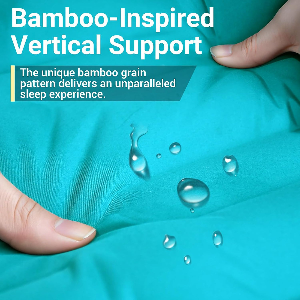 Camping Sleeping Pad, 4.7 In Thick Inflatable Sleeping Mat with 8 In Pillow