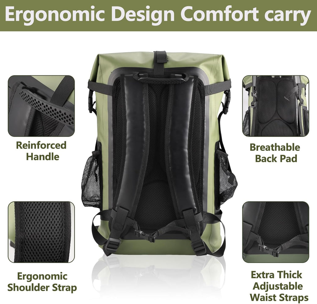 Waterproof Backpack, 40L Large Capacity Dry Bag, Hiking Travel Backpack