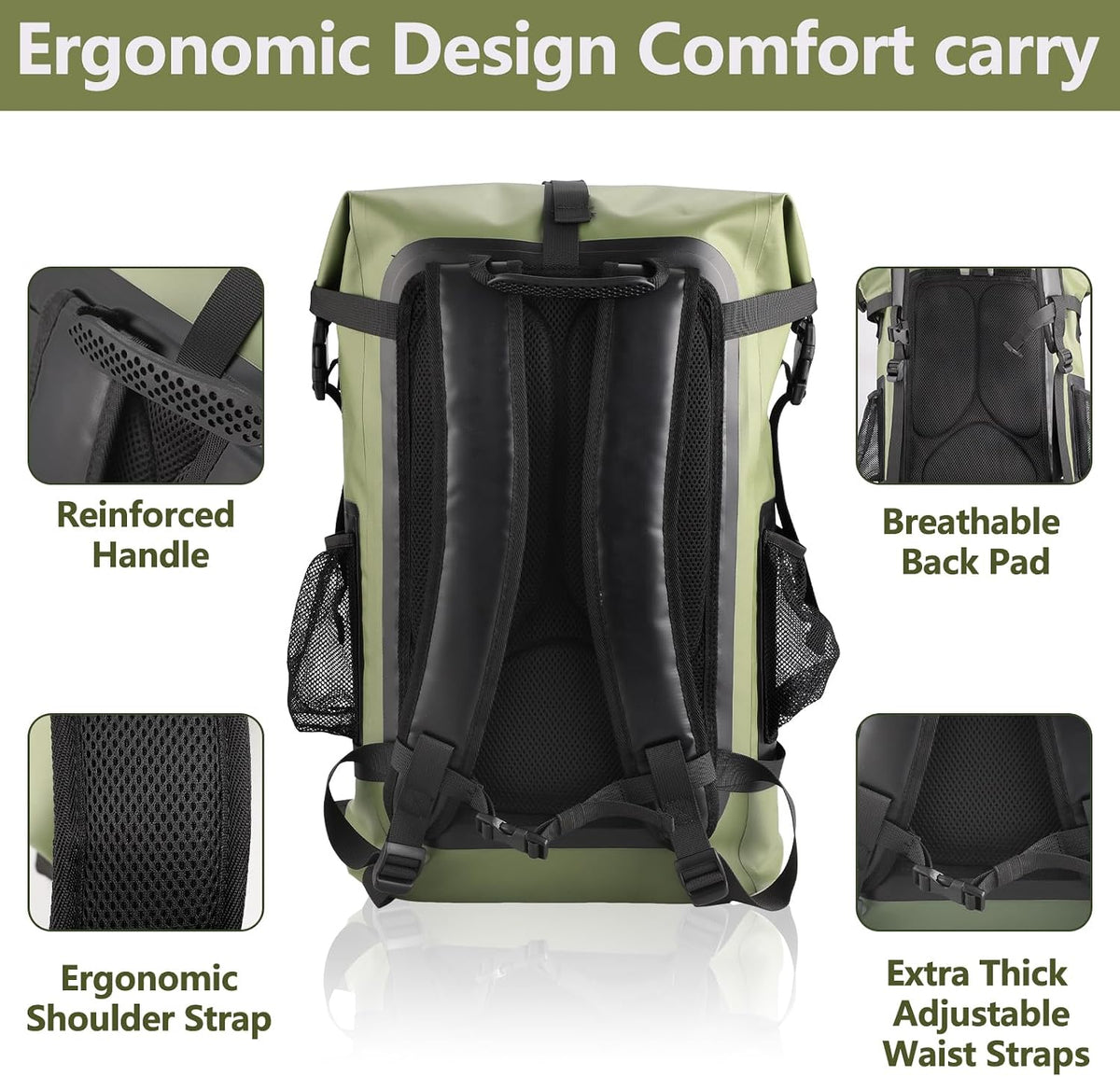 Waterproof Backpack, 40L Large Capacity Dry Bag, Hiking Travel Backpack
