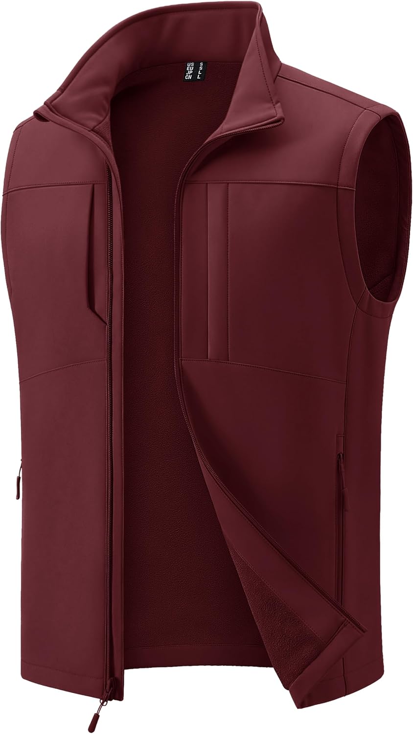 MAGCOMSEN Men's Lightweight Softshell Vest Outerwear Fleece Golf Running