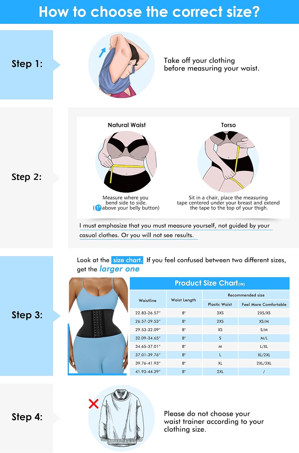 Short Torso Waist Trainer for Women Faja Body Shaper