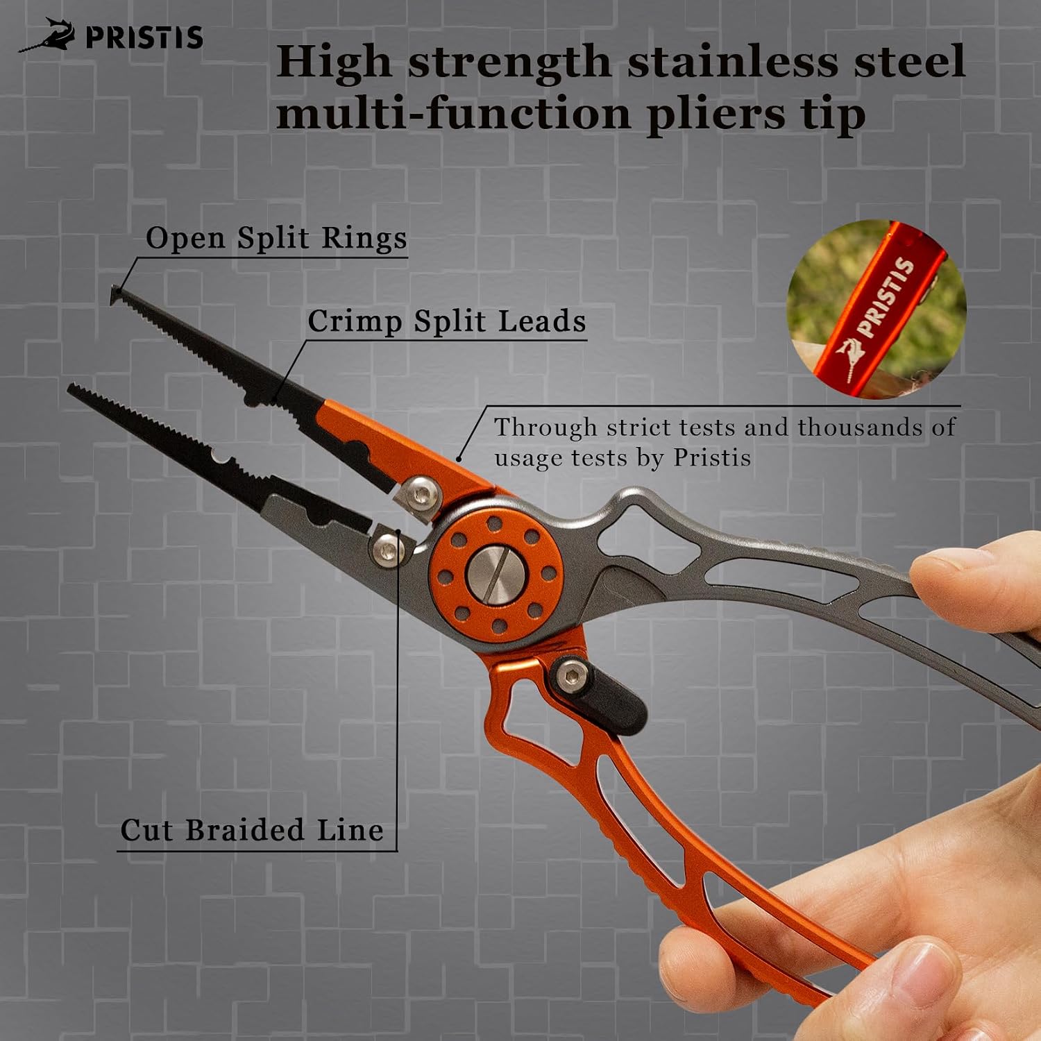 Pristis UTA II Fishing Pliers, Multi-Function Split Ring Hook Remover Gear