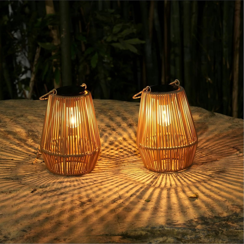 Solar Lanterns Outdoor Waterproof, KagoLing Solar Lanterns Outdoor Gifts for Women Mom Grandma Hanging Solar Lights Outdoor Garden Decor for Outside, Yard, Patio, Porch, Trees, Pathway, Lawn, 2 Pack