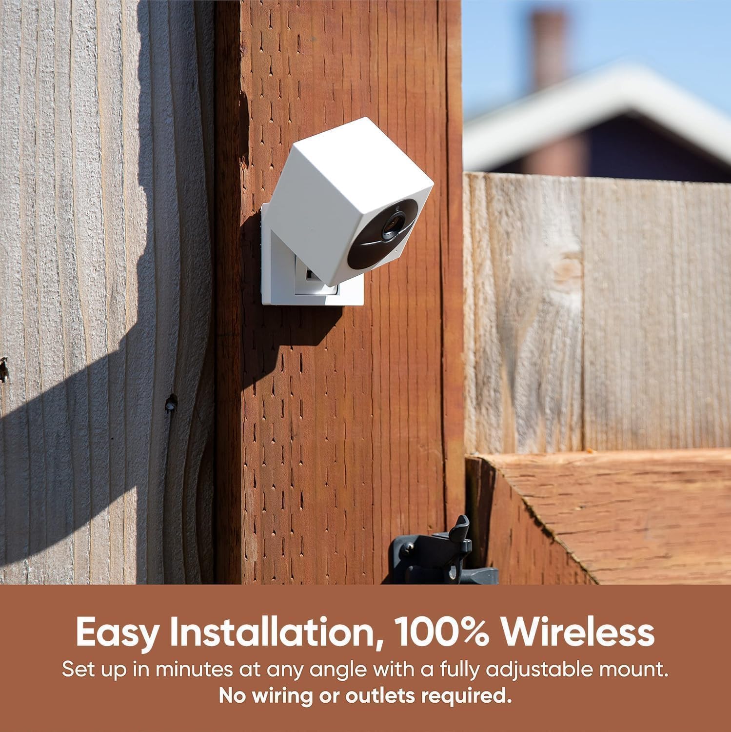 WYZE Cam Outdoor Starter Bundle v2 (Includes Base Station and 1 Cam) and Security Stickers, Battery Powered, 1080p HD, IP65 Rated, Color Night Vision