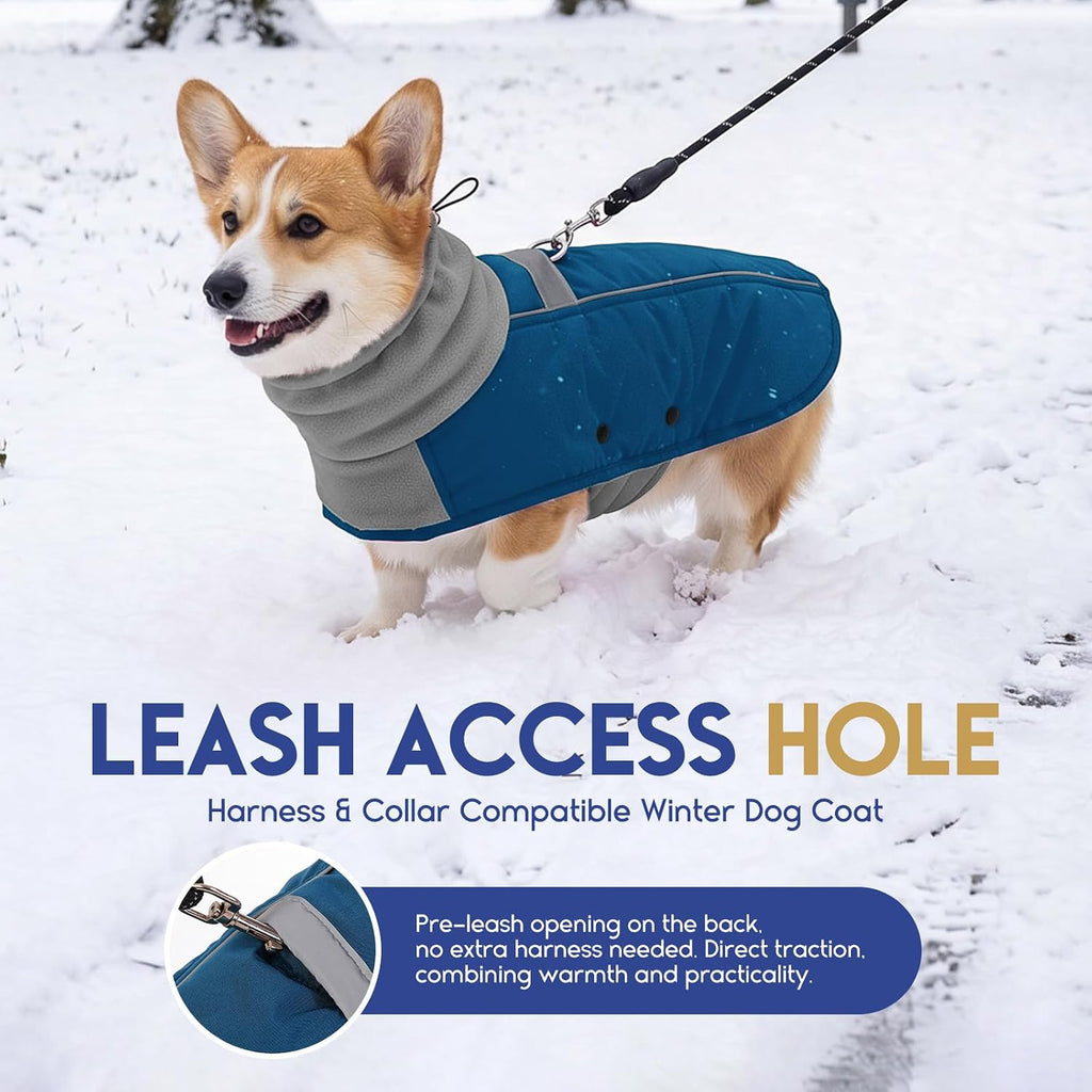 ASENKU Dog Coat Turtleneck Dog Winter Jacket for Small Medium Large Dogs