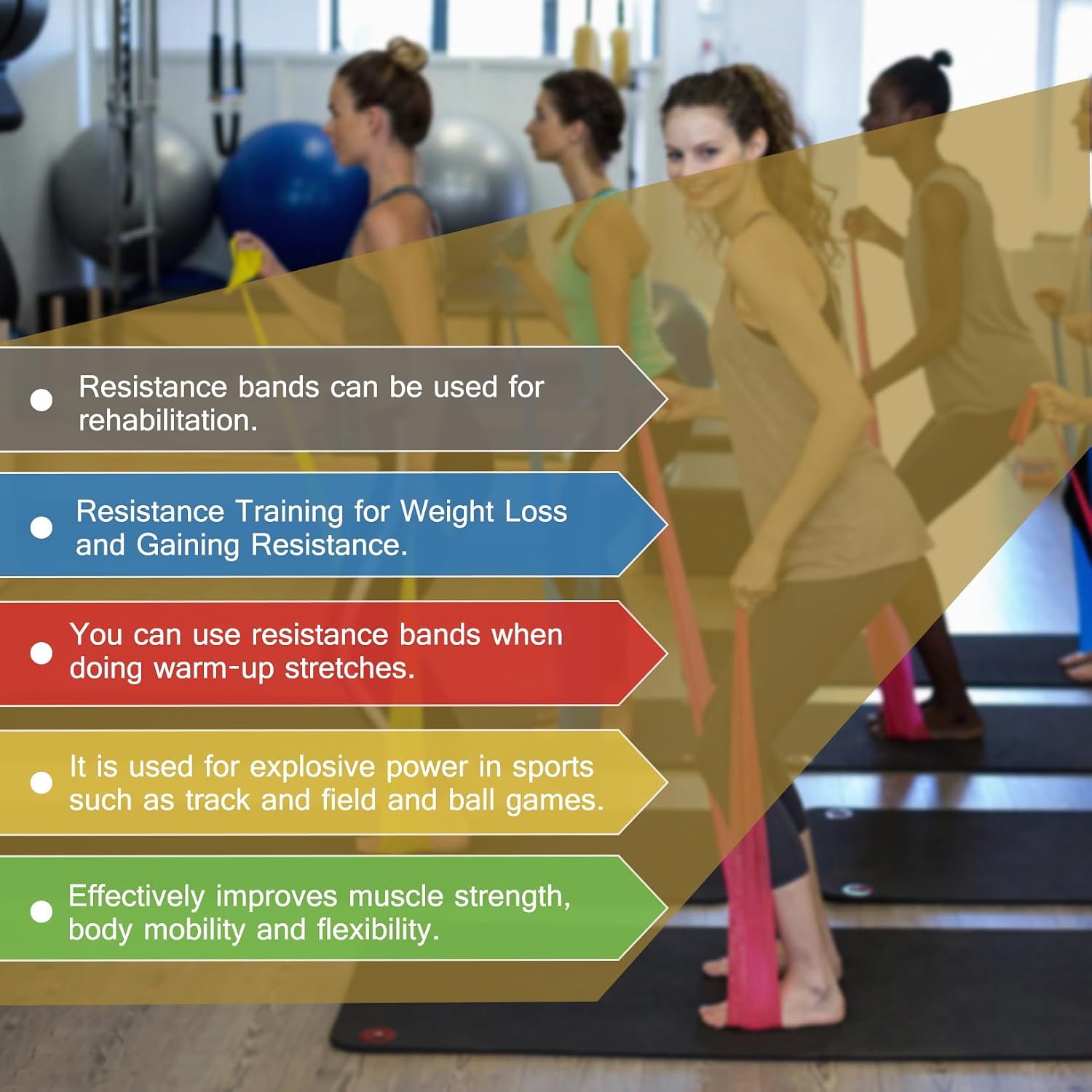 Resistance Bands for Working Out, Physical Therapy, Exercise, Pilates, Yoga