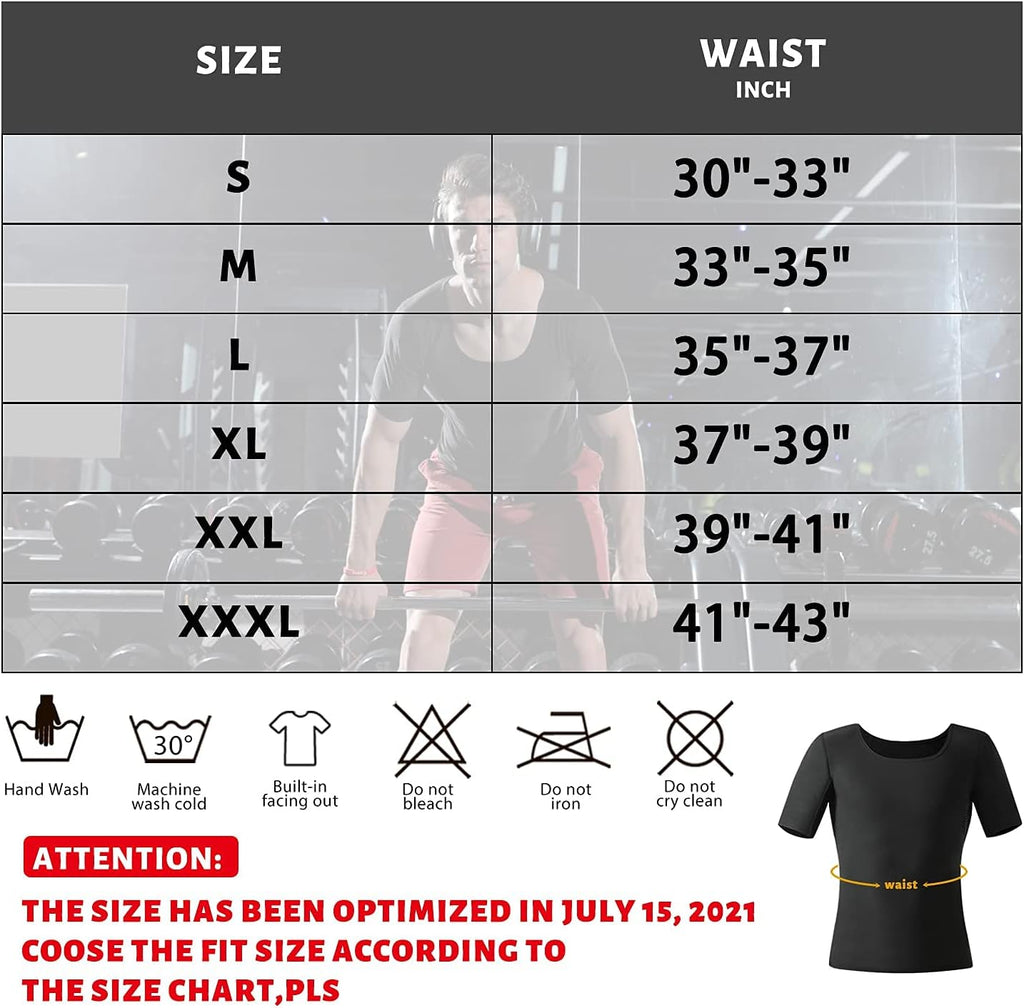 Sauna Shirt for Men Sweat Tank Top Heat Trapping Suit Workout