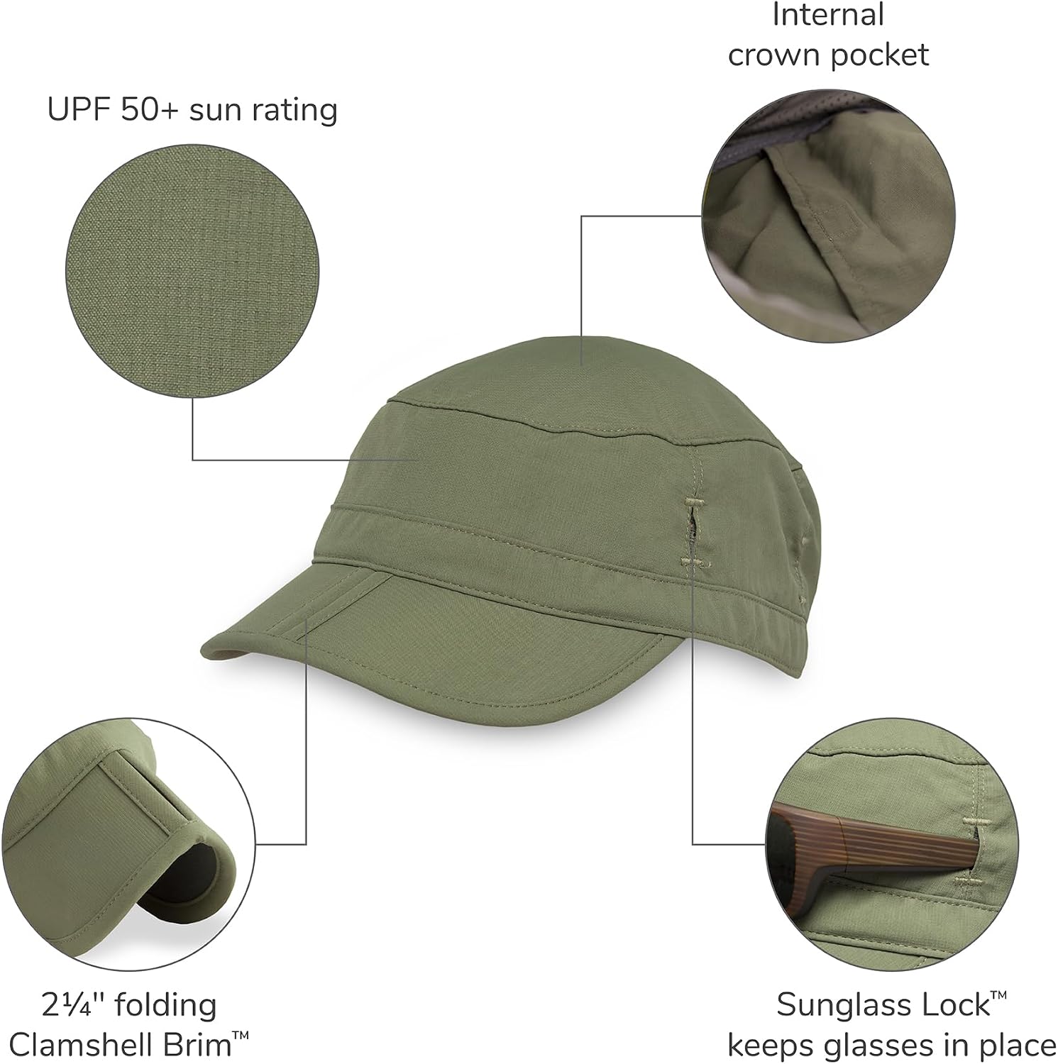 Sunday Afternoons Sun Tripper Cap, UPF 50+ Unisex Cadet Cap