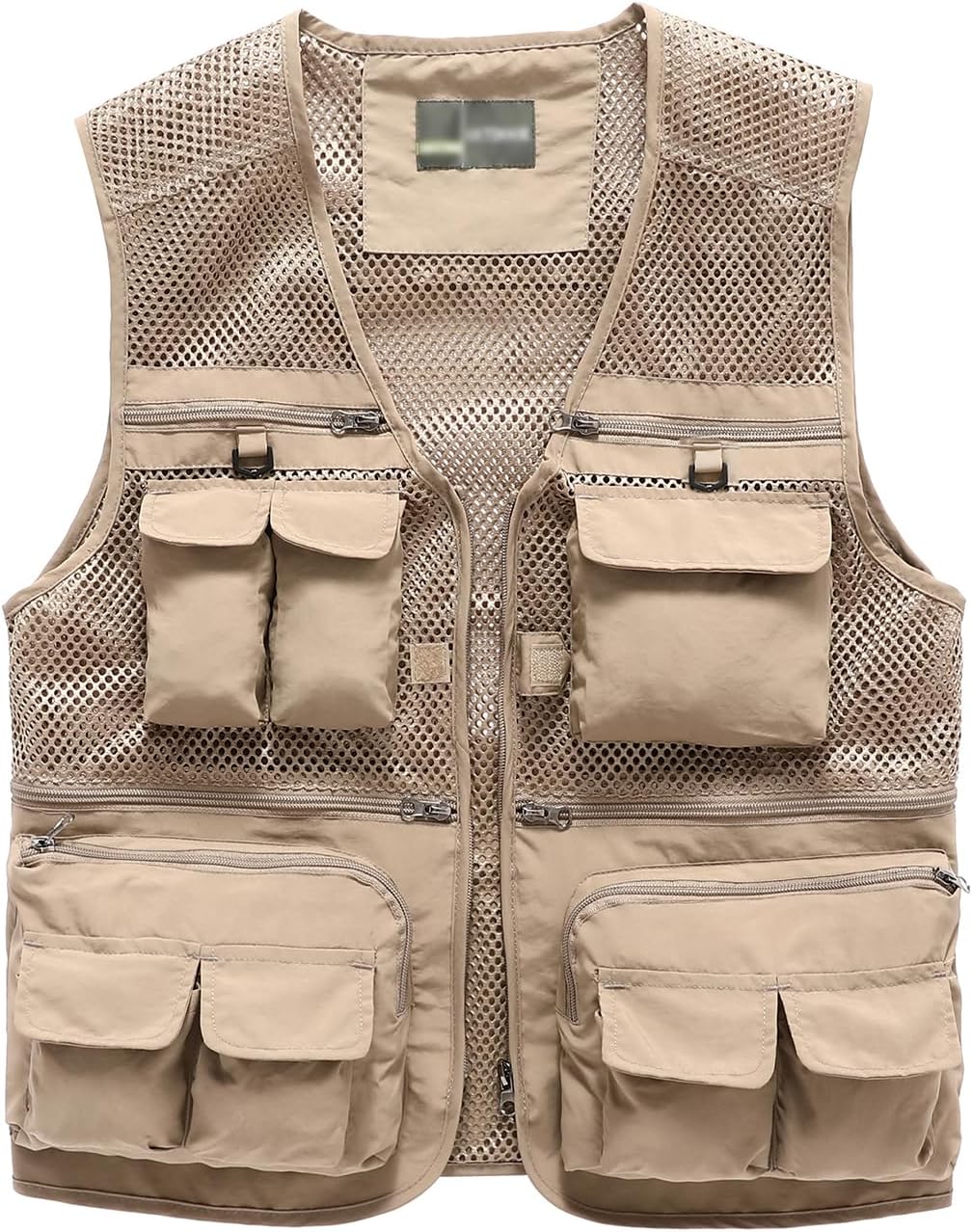 Hbufnha Outdoor Fishing Hunting Vest Multi Pockets Work Cargo Jacket