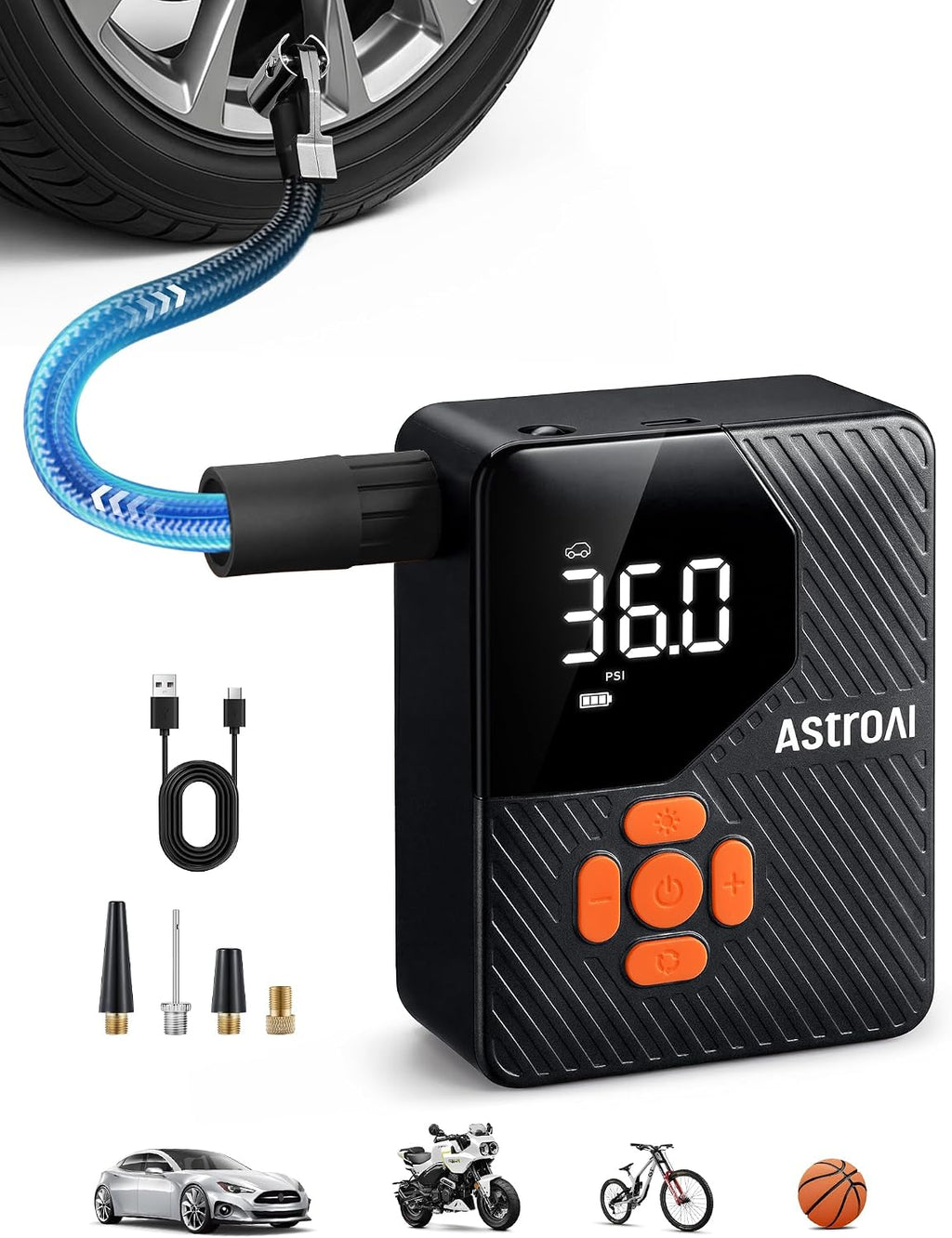 AstroAI 150 PSI Tire Inflator Portable Air Compressor L7 Mini