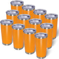 20oz Tumbler with Lid Stainless Steel Tumblers Insulated Mug Orange 12P
