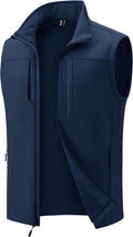 MAGCOMSEN Men's Lightweight Softshell Vest Outerwear Fleece Golf Running