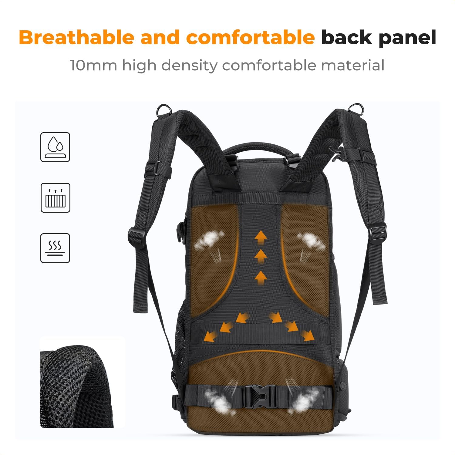 K&F CONCEPT Camera Backpack,30L Large Capacity Camera Bag for Photographers