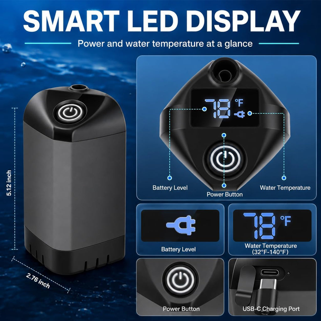 Portable Shower for Camping,7800mAh Rechargeable Camping Shower Pump