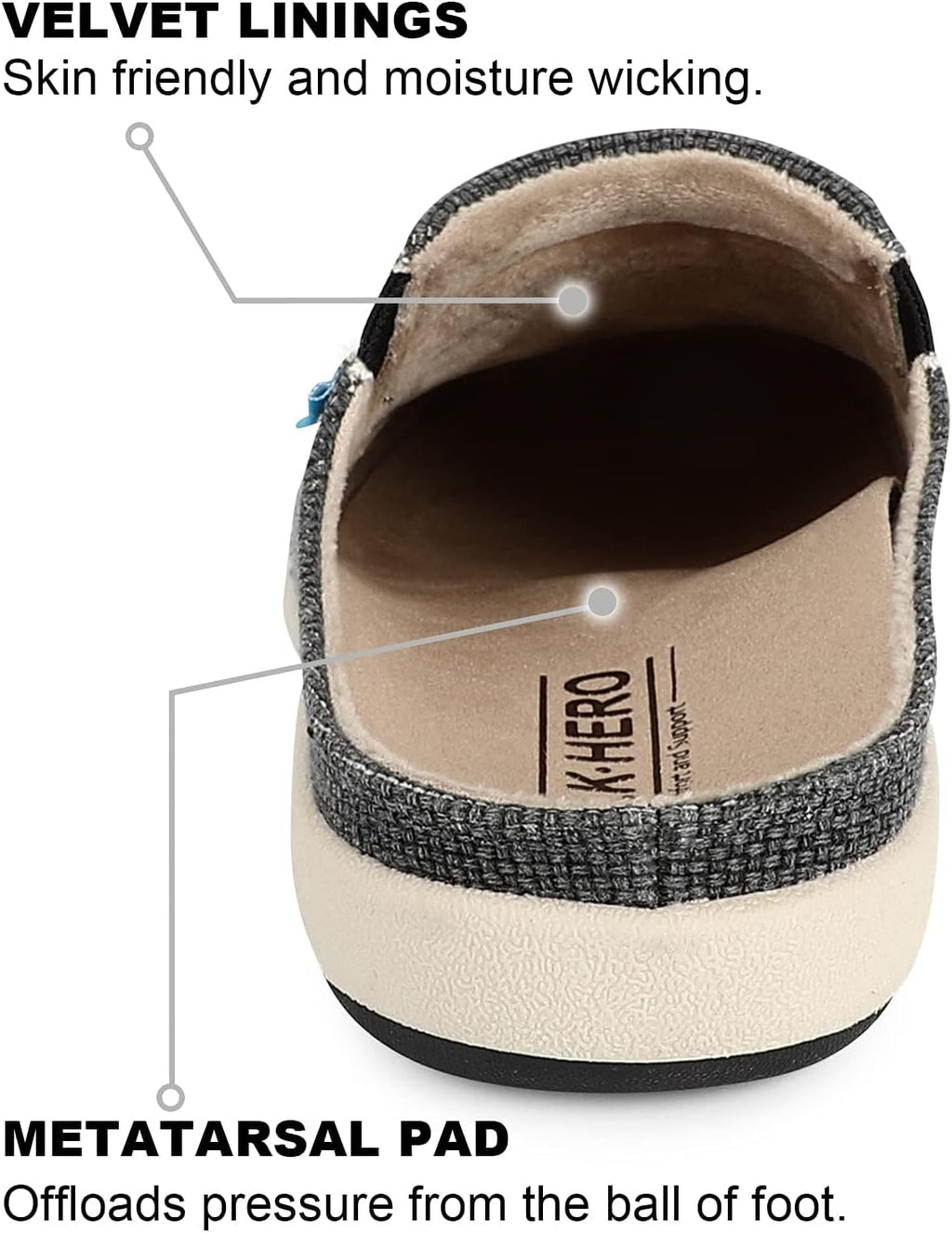Orthopedic Slippers for Women with Arch Support, Relieve Plantar Fasciitis