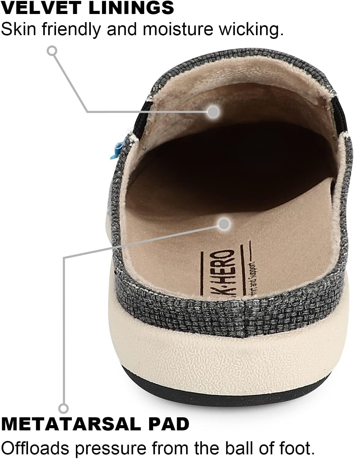 Orthopedic Slippers for Women with Arch Support, Relieve Plantar Fasciitis