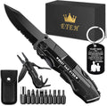 Dad Gifts from Daughter Son Wife Kids,BEST DAD EVER Multitool Knife,Christmas Birthday Father Day for Dad Step New Dad,Unique Camping Hunting Cycling Gift Ideas